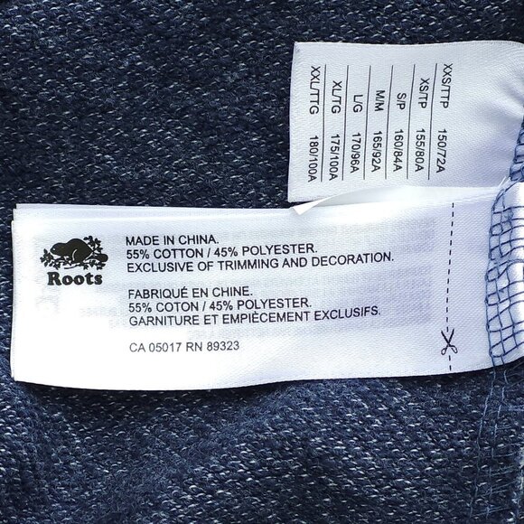 ROOTS Canada Women's Sweater Dress Size Small Short Sleeve Navy Blue - Picture 7 of 8